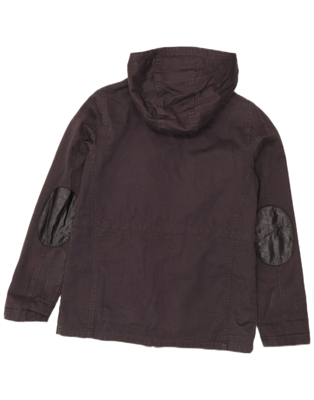 Topshop Damen-Utility-Jacke mit Kapuze, UK 10, Größe S, Schwarz, Baumwolle