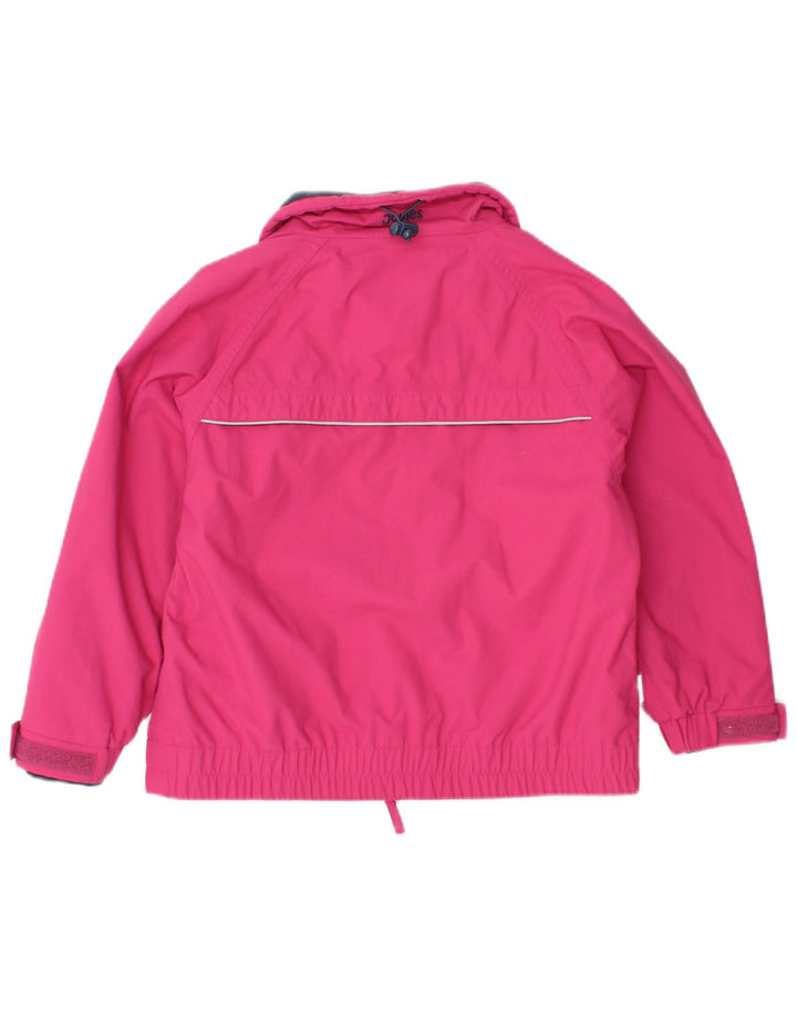 JOULES Girls Windbreaker Jacket 8-9 Years Large Pink Nylon