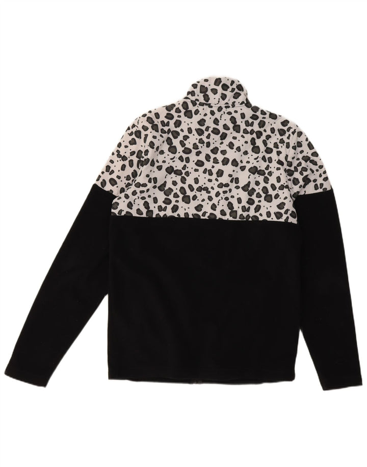 Ellesse Herren Fleecejacke UK 36 Small Schwarz Polyester mit Animal-Print