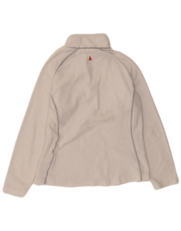 Musto Damen-Fleecepullover mit Reißverschluss am Hals, UK 14, Größe L, Weiß, Polyester