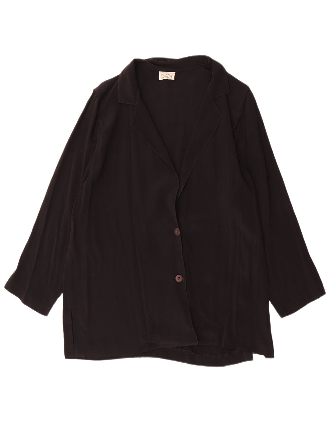 Donna Enrica Damen 2-Knopf-Blazerjacke UK 16 Large Schwarz