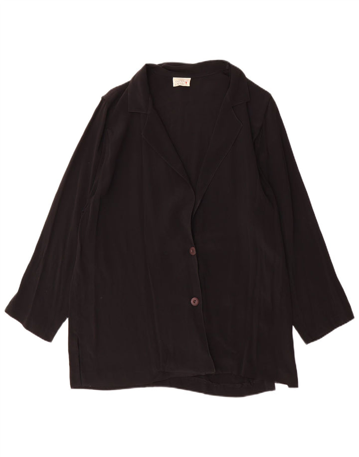 Donna Enrica Damen 2-Knopf-Blazerjacke UK 16 Large Schwarz