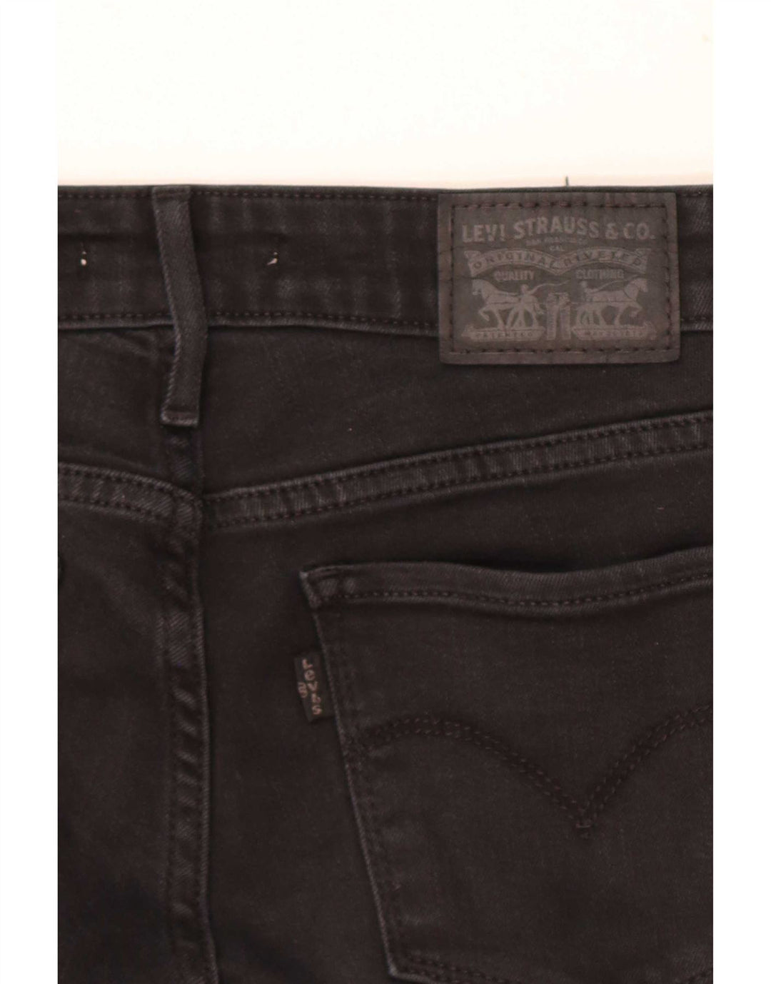 Levi's Damen 712 Slim Jeans W25 L29 Schwarz