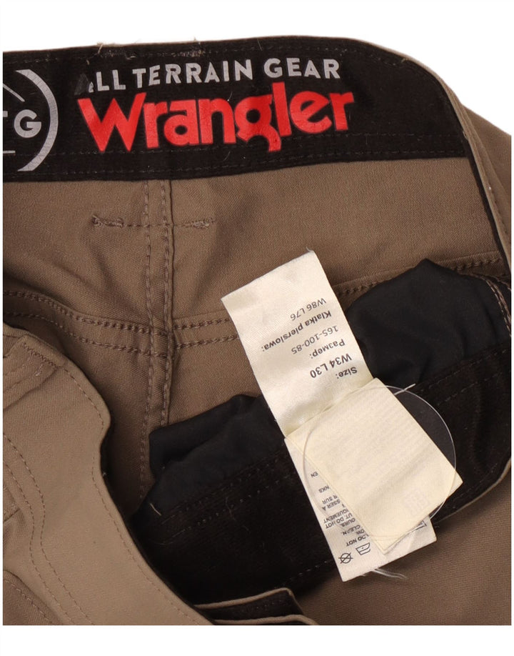 Wrangler Herren gerade Cargohose W34 L30 Beige Polyamid