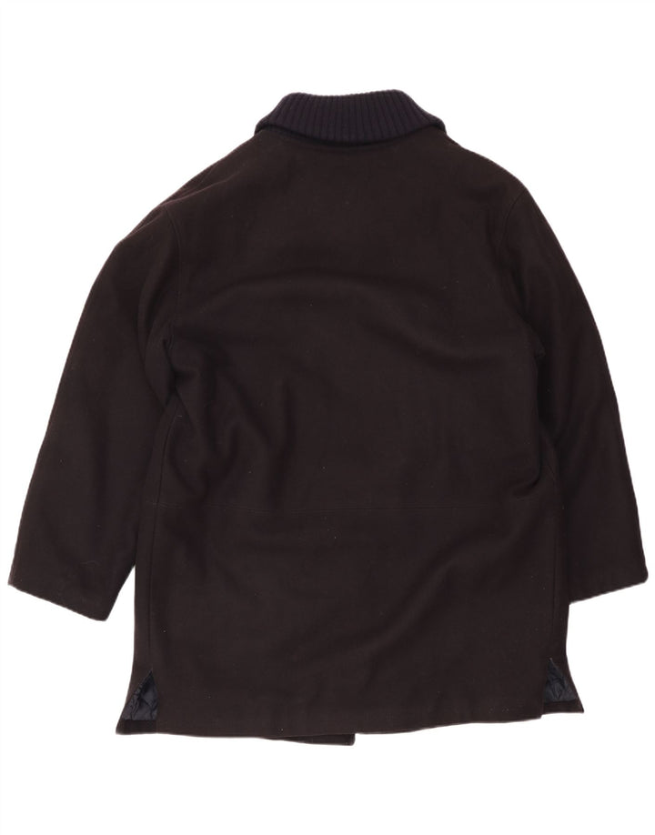 Vintage Herren Mantel UK 42 XL Schwarz Viskose
