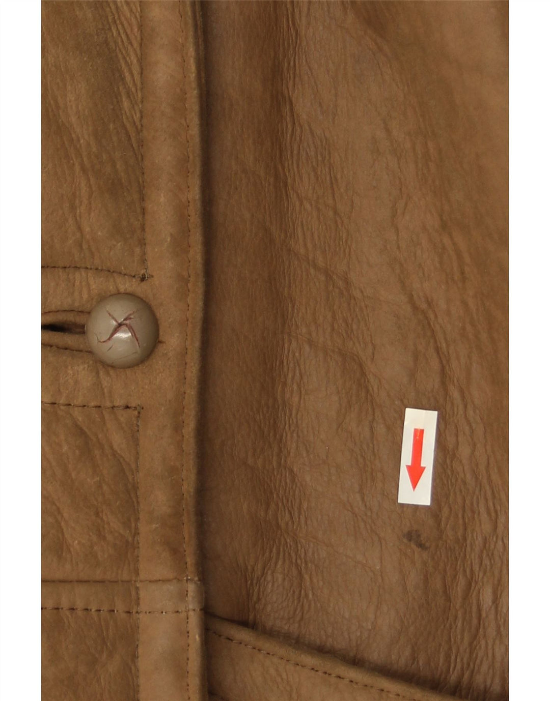 Miss Astor Damen-Lammfellmantel IT 42 Mittelbeiges Leder