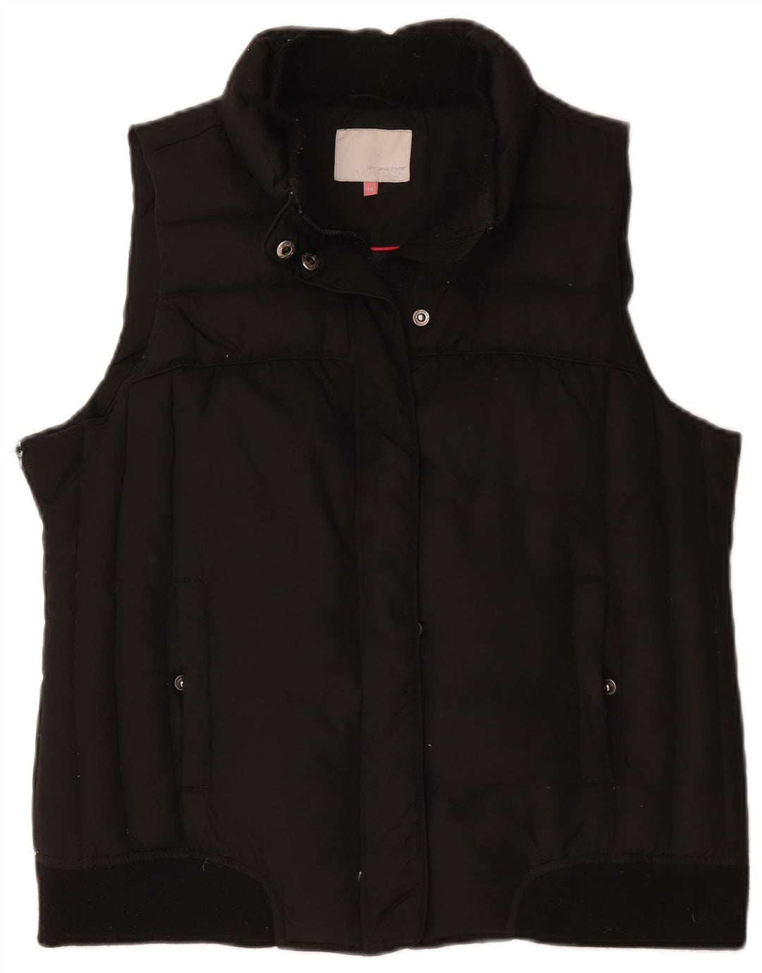 John Lewis Wattierte Damenweste UK 16 Large Schwarz Polyester