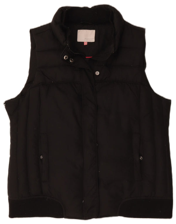 John Lewis Wattierte Damenweste UK 16 Large Schwarz Polyester