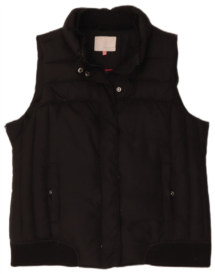 John Lewis Wattierte Damenweste UK 16 Large Schwarz Polyester