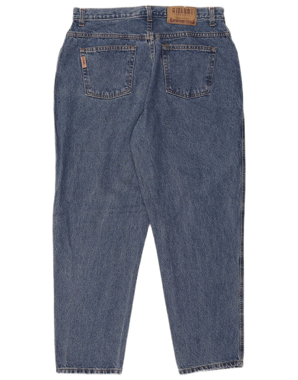 Gitano Damen High Waist Tapered Jeans US 16 2XL W34 L29 Blaue Baumwolle