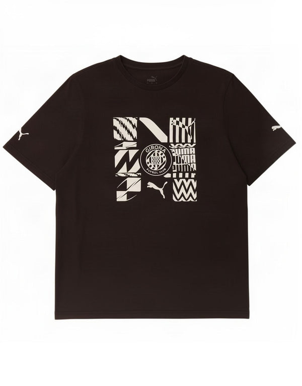 Puma Herren Grafik T-Shirt Top XL Schwarz Baumwolle