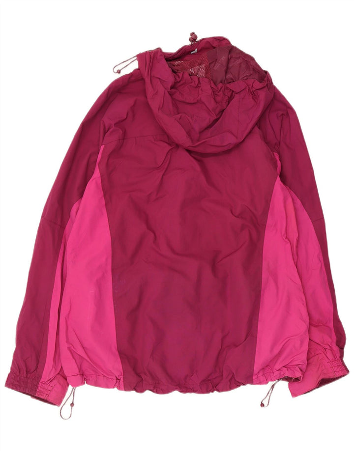 Mountain Warehouse Damen-Regenjacke mit Kapuze, UK 14, Größe L, Rosa, Farbblock