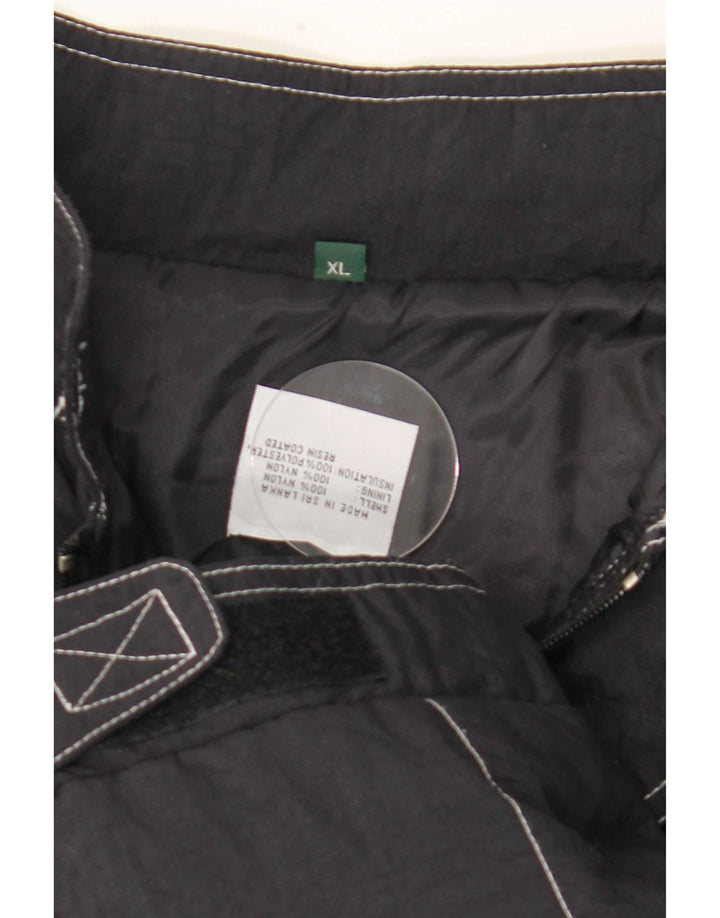 Formel-1-Herren-Racer-Jacke mit Grafik, UK 42, XL, schwarz kariertes Nylon