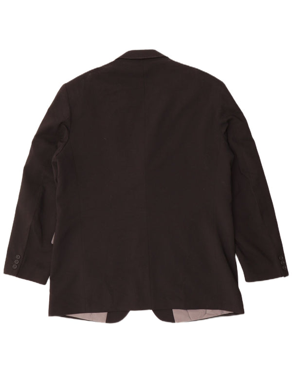 Marks & Spencer Herren-Blazer mit 3 Knöpfen, UK 44, XL, Schwarz, Polyester