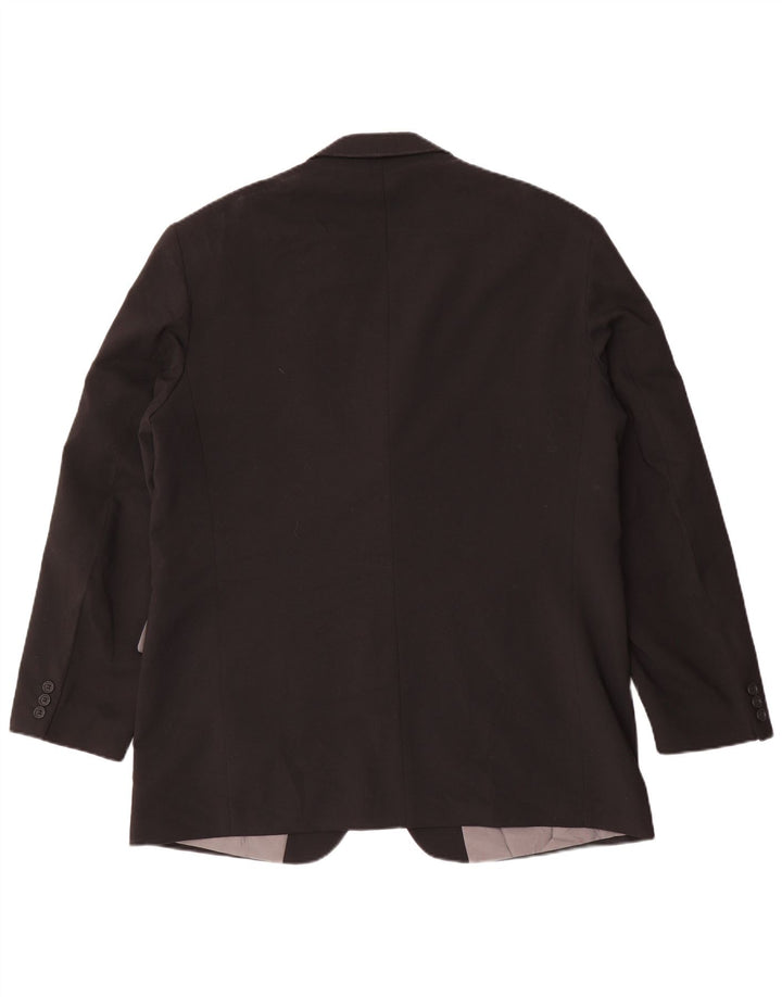 Marks & Spencer Herren-Blazer mit 3 Knöpfen, UK 44, XL, Schwarz, Polyester