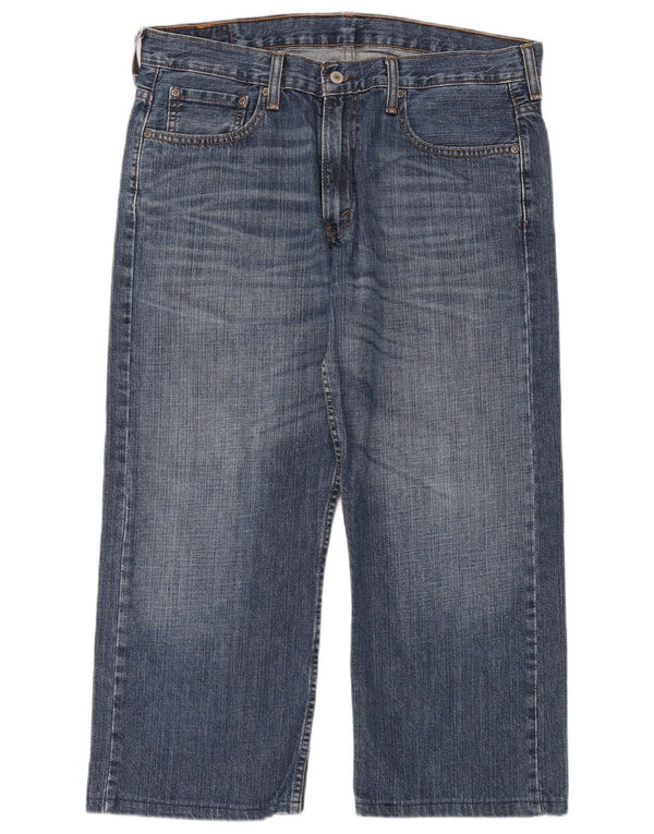 Levi's Herren 569 Crop Loose Fit Straight Jeans W34 L24 Blaue Baumwolle