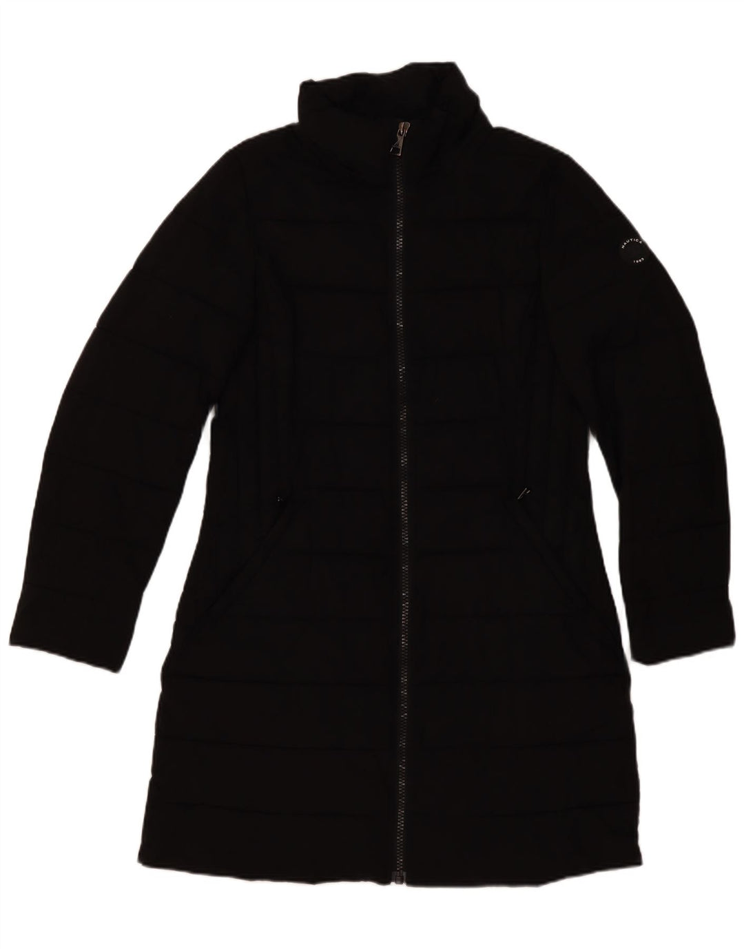 Nautica Damen Wattierter Mantel UK 14 Large Schwarz Polyester