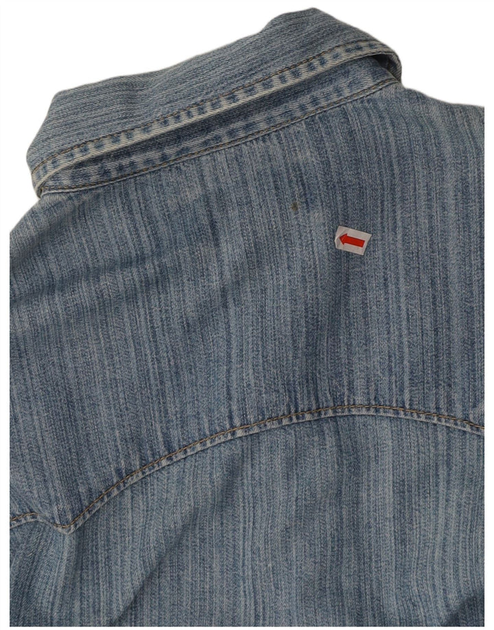 LEE Womens Denim Shirt UK 14 Medium Blue Cotton
