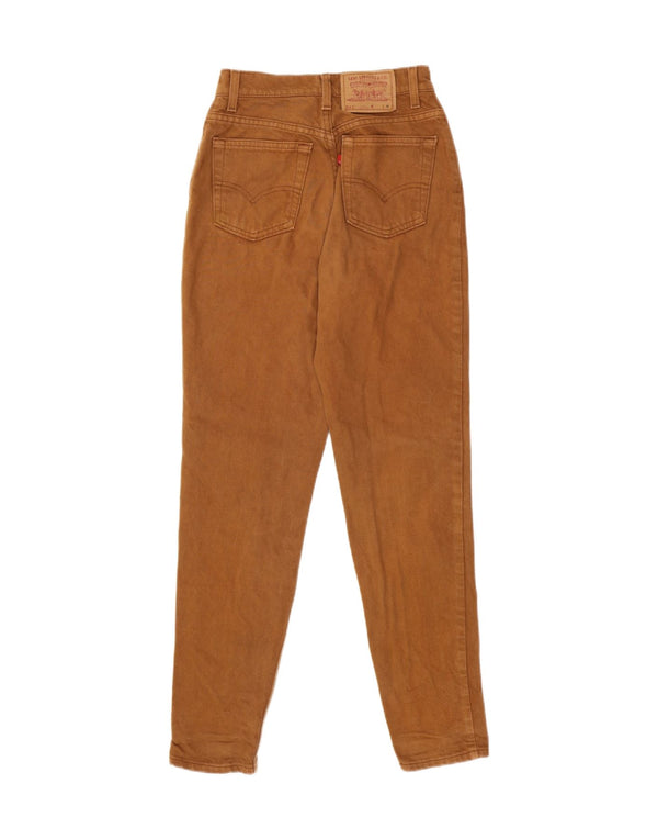 LEVI'S Damen 512 Slim Tapered Jeans Medium W28 L30 Braune Baumwolle