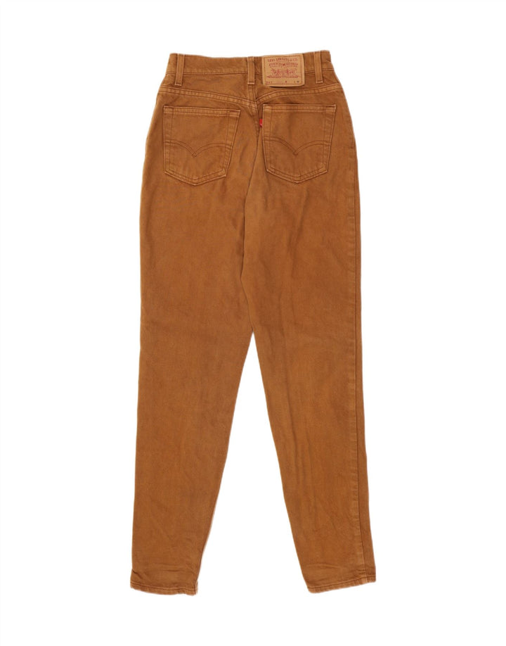 LEVI'S Damen 512 Slim Tapered Jeans Medium W28 L30 Braune Baumwolle