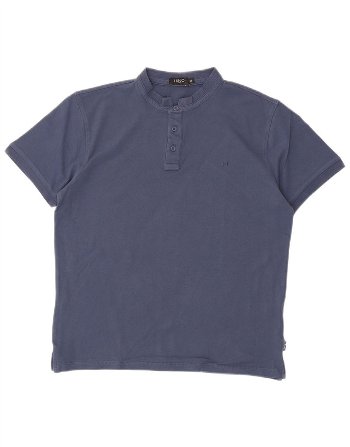 LIU JO Herren-Poloshirt, mittelgroß, marineblau, Baumwolle