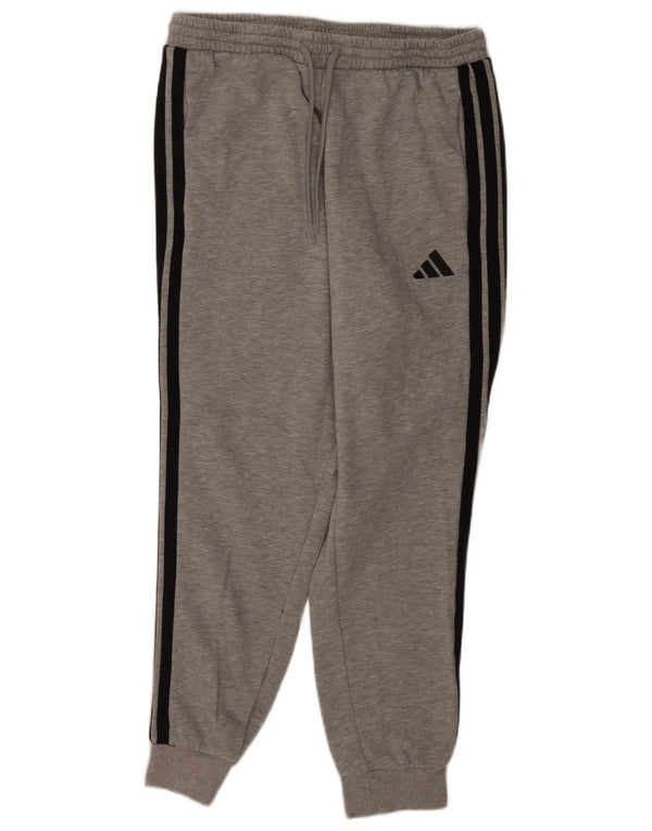 Adidas Herren-Trainingshose, Jogginghose, groß, grau gefleckte Baumwolle