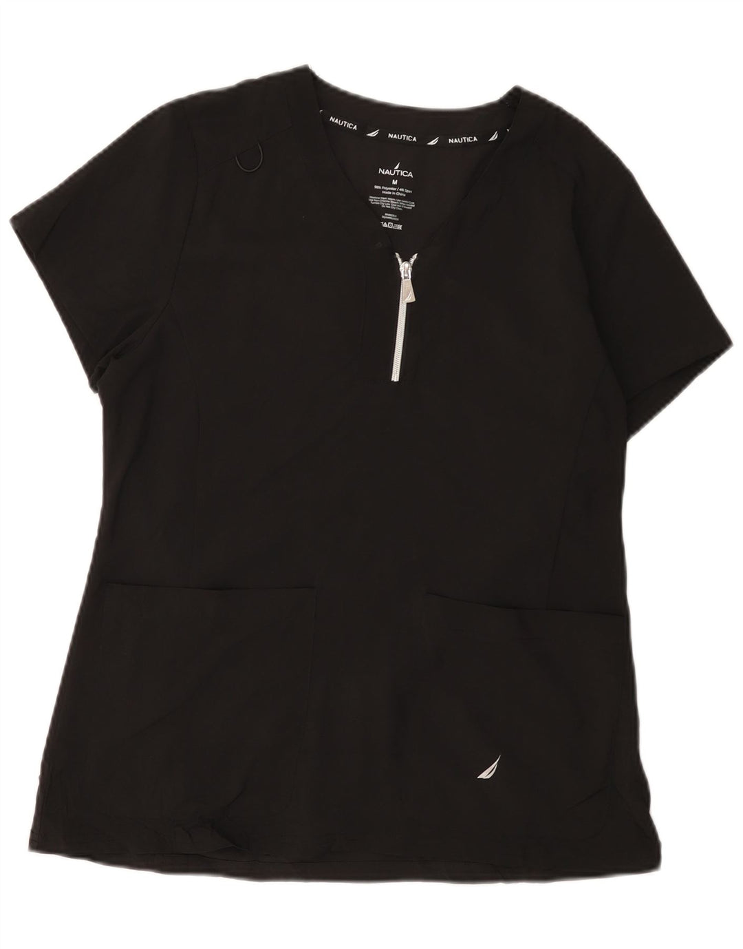 NAUTICA Damen Blusenoberteil UK 14 Mittelschwarzes Polyester