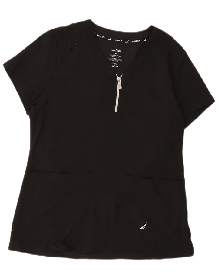 NAUTICA Damen Blusenoberteil UK 14 Mittelschwarzes Polyester