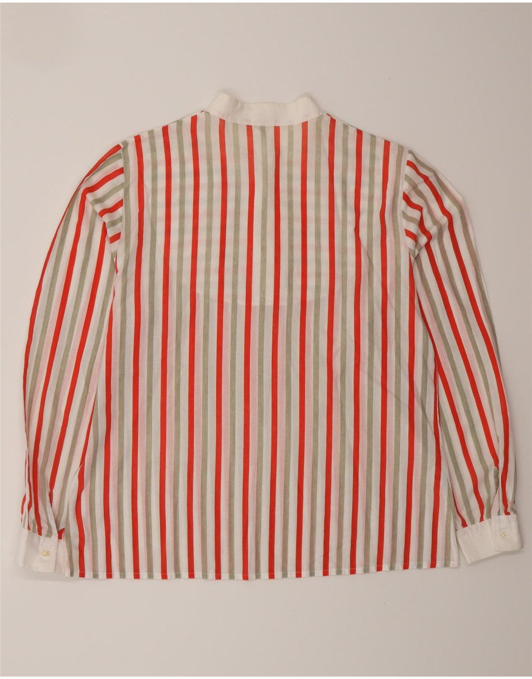 VINTAGE Damen Pullover Shirt UK 16 Großes mehrfarbig gestreiftes Polyester