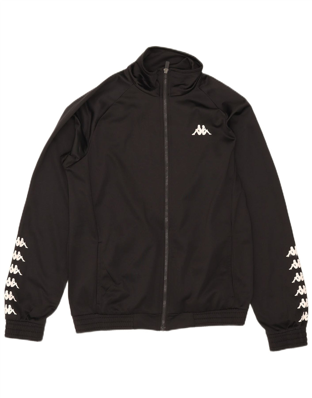 Kappa Herren-Trainingsanzugoberteil mit Grafik, Mittelschwarzes Polyester