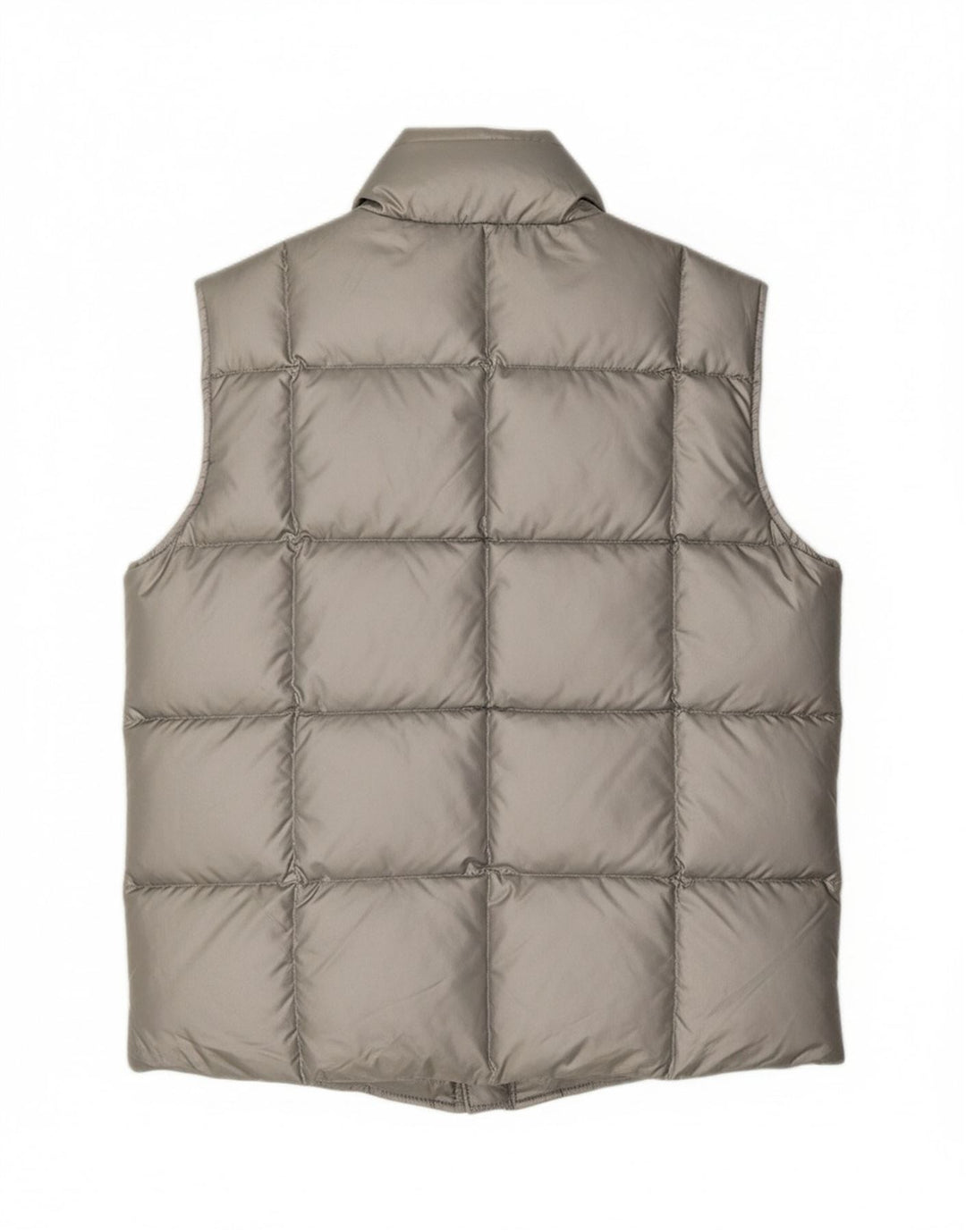 LANDS END Womens Regular Padded Gilet US 10/12 Large Silver Nylon Vintage Lands End and Second-Hand Lands End from Messina Hembry 