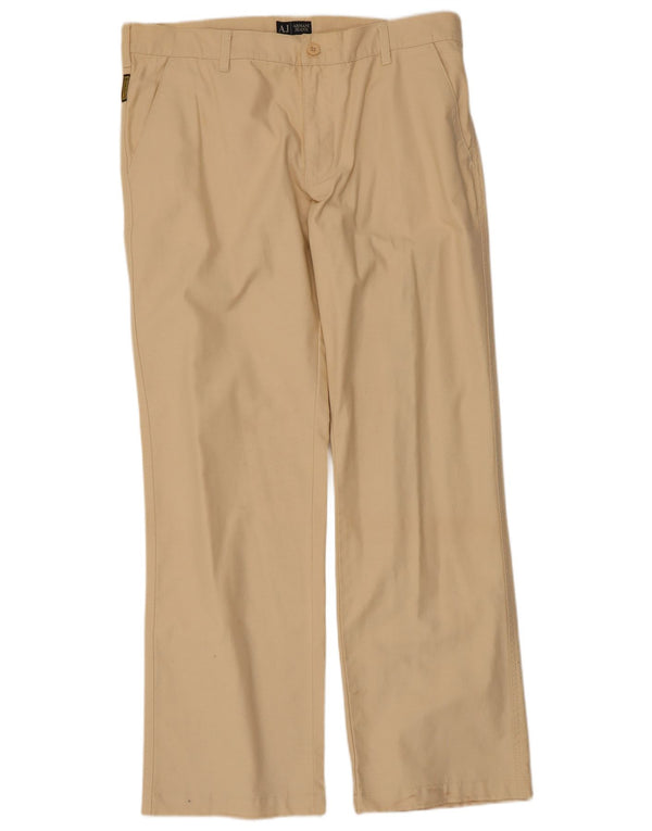 Armani Herren gerade Chinohose W36 L32 Beige Baumwolle