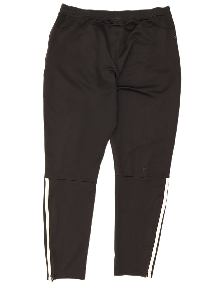Adidas Herren-Trainingshose, groß, aus schwarzem Polyester