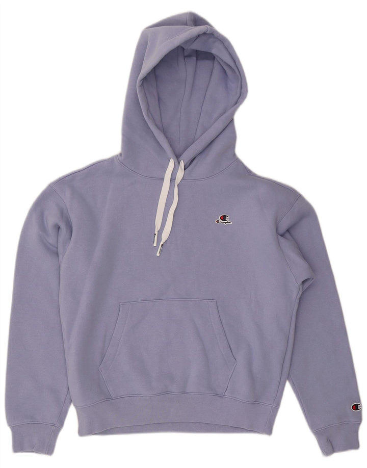 CHAMPION Damen Kapuzenpullover UK 14 Mittelblaue Baumwolle