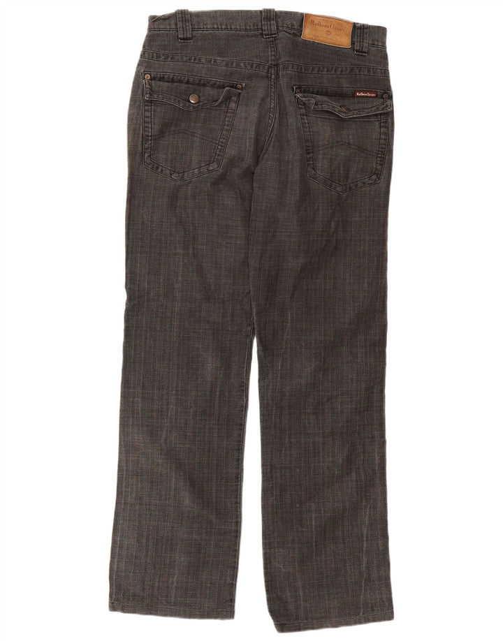 Gerade Herren-Chinohose von Marlboro Classics, W33, L31, graues Fischgrätenmuster