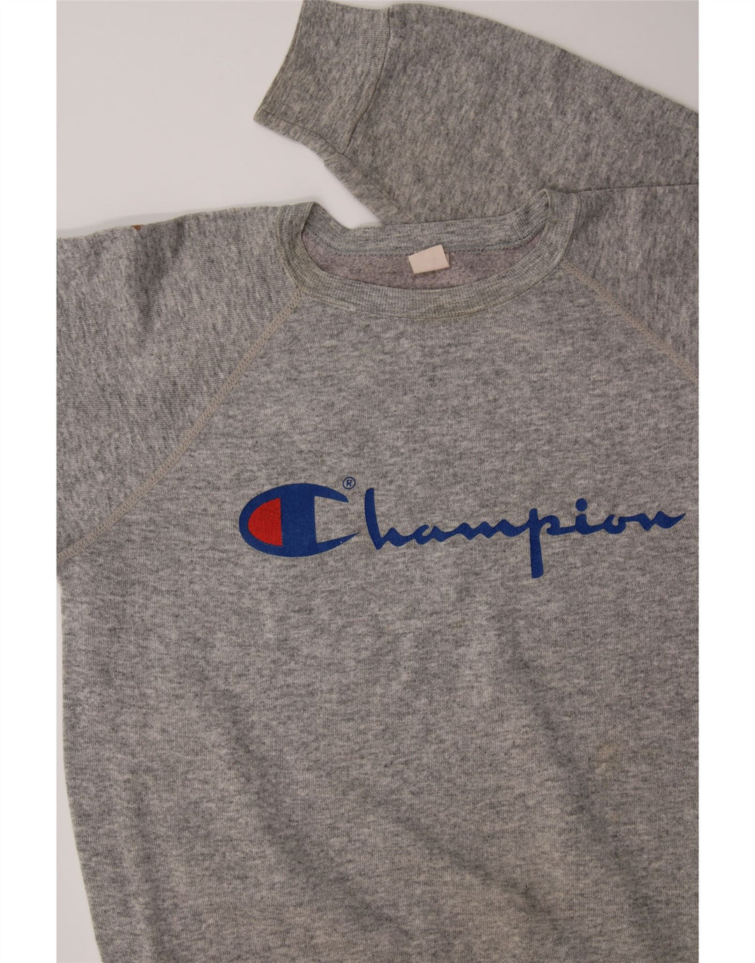 CHAMPION Womens Graphic Sweatshirt Jumper UK 16 Large Grey Vintage Champion and Second-Hand Champion from Messina Hembry 