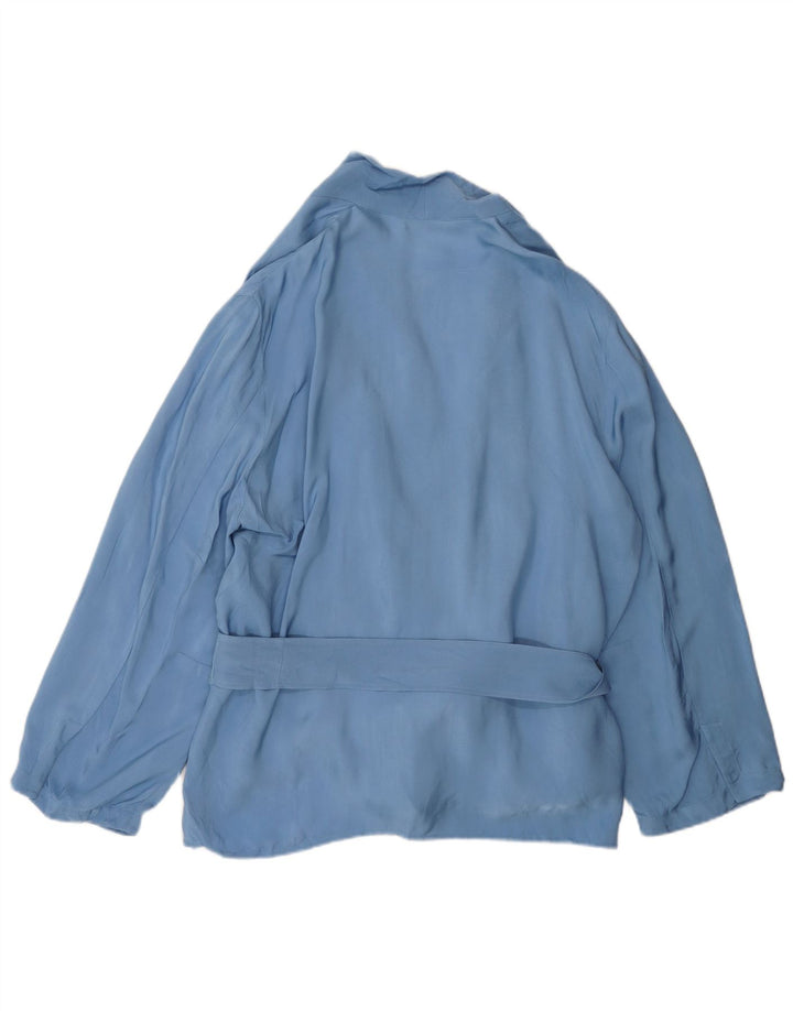 Zara Damen 2-teiliges Set UK 20 2XL W40 L31 Blaue Viskose