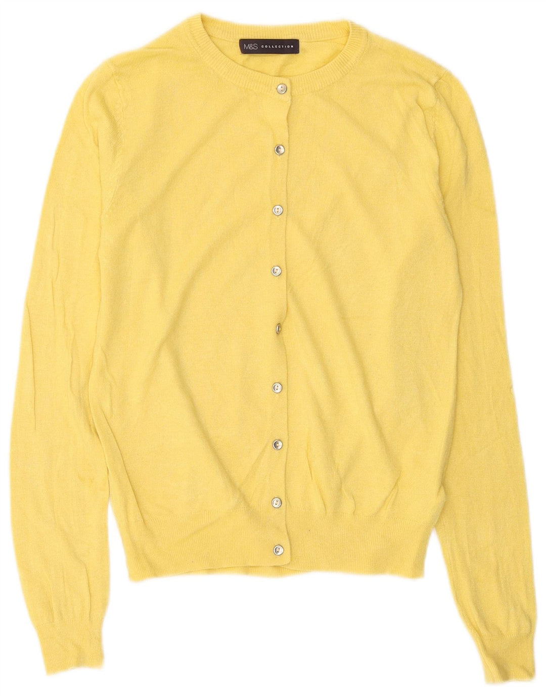 Marks & Spencer Damen-Cardigan-Pullover UK 8 Small Gelbe Viskose