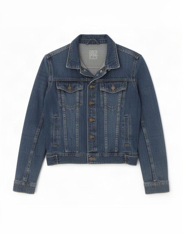 Zara Damen Jeansjacke UK 10 Small Blaue Baumwolle