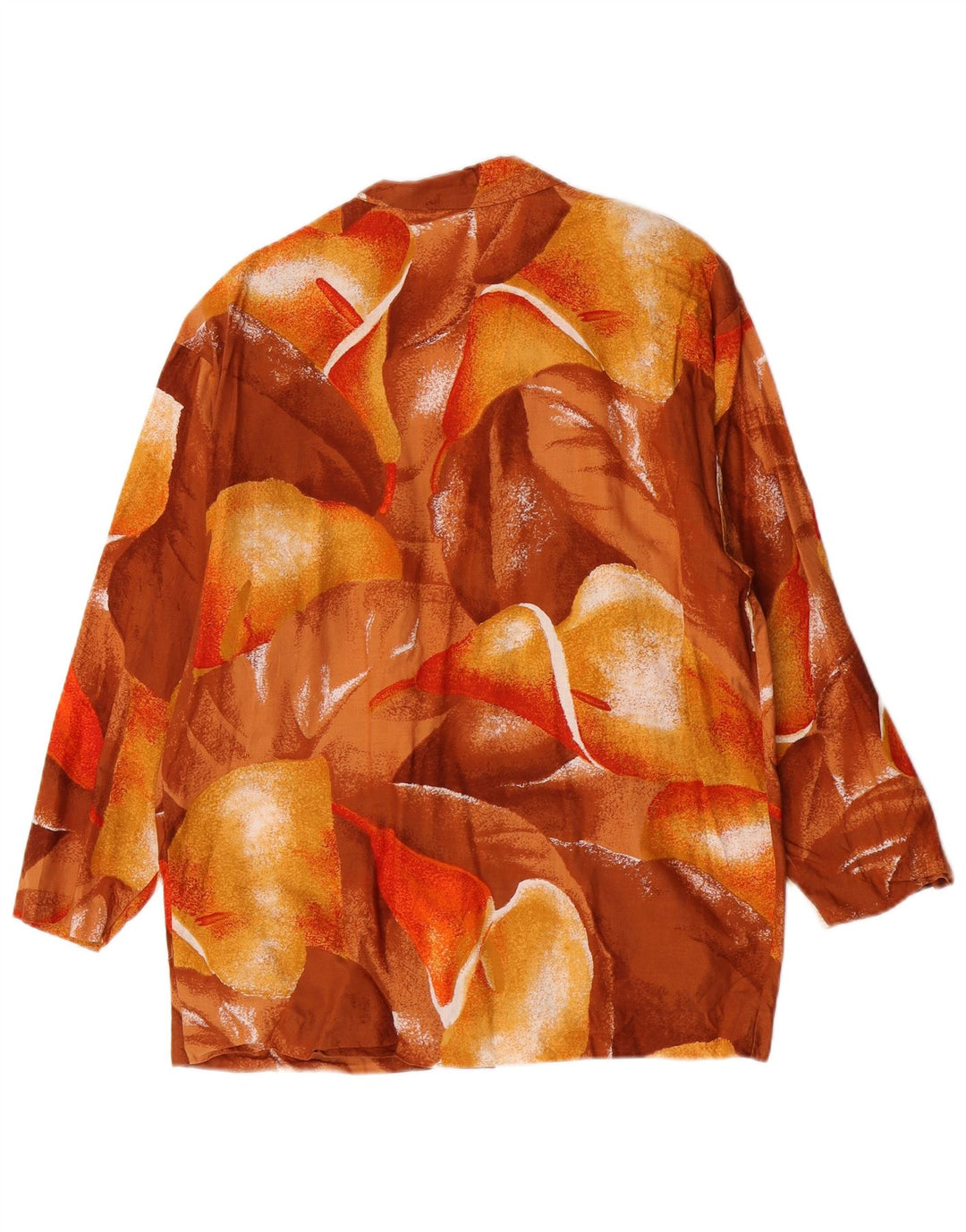 Rene Damen 1-Knopf-Blazerjacke IT 44 Mittelbraun mit Blumenmuster