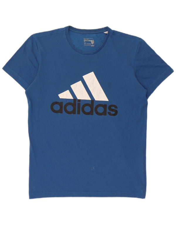 Adidas Mens Climalite Graphic T-Shirt Top Small Blue Cotton