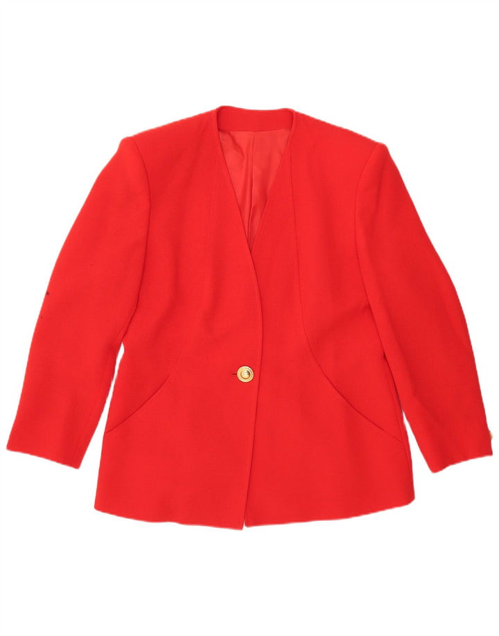 Marina Rinaldi Damen-Blazer mit 1 Knopf, übergroß, Größe 19, klein, Rot
