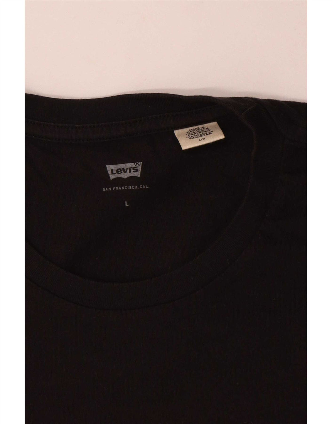 Levi's Herren-T-Shirt mit Grafik, Größe L, aus schwarzer Baumwolle