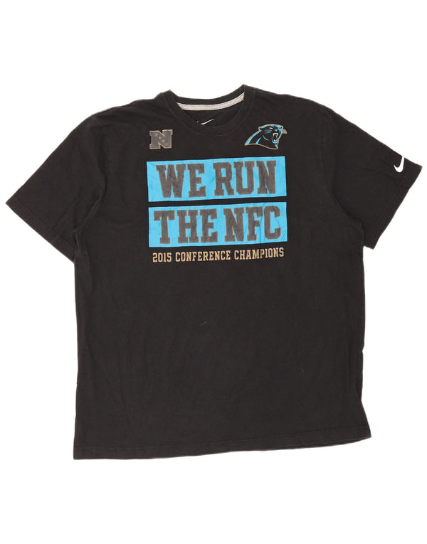 Nike Herren Carolina Panthers Regular Fit Graphic T-Shirt Top XL Schwarz Baumwolle