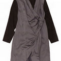 Marks & Spencer Damen A-Linien-Kleid UK 24 4XL Silber Farbblock