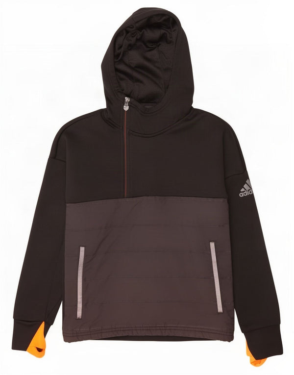 Adidas Jungen MESSI Graphic Hoodie Pullover 11-12 Jahre Schwarzer Farbblock