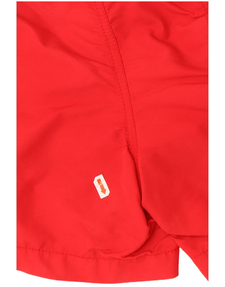 Bikkembergs Herren-Badeshorts mit Grafik, mittelrot, Polyamid