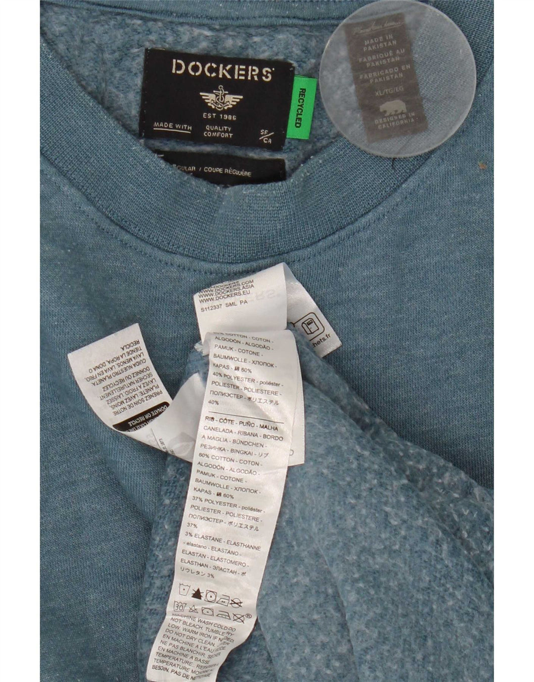 Dockers Herren Sweatshirt Pullover XL Blau Baumwolle