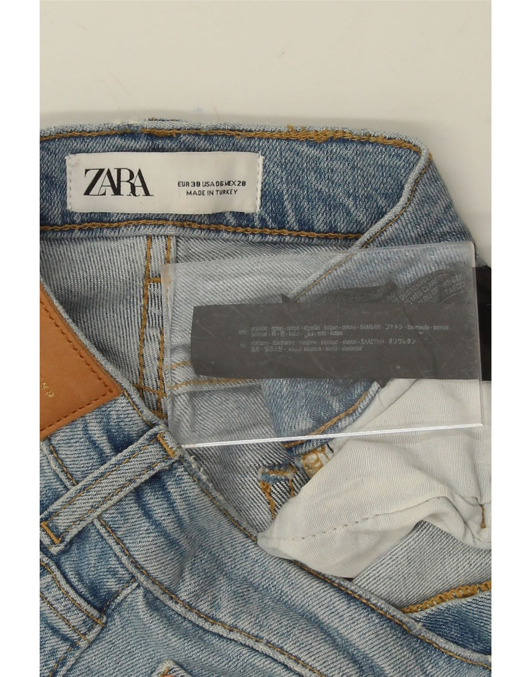 ZARA Womens Distressed Slim Jeans EU 38 Small W28  L28 Blue Cotton Vintage Zara and Second-Hand Zara from Messina Hembry 