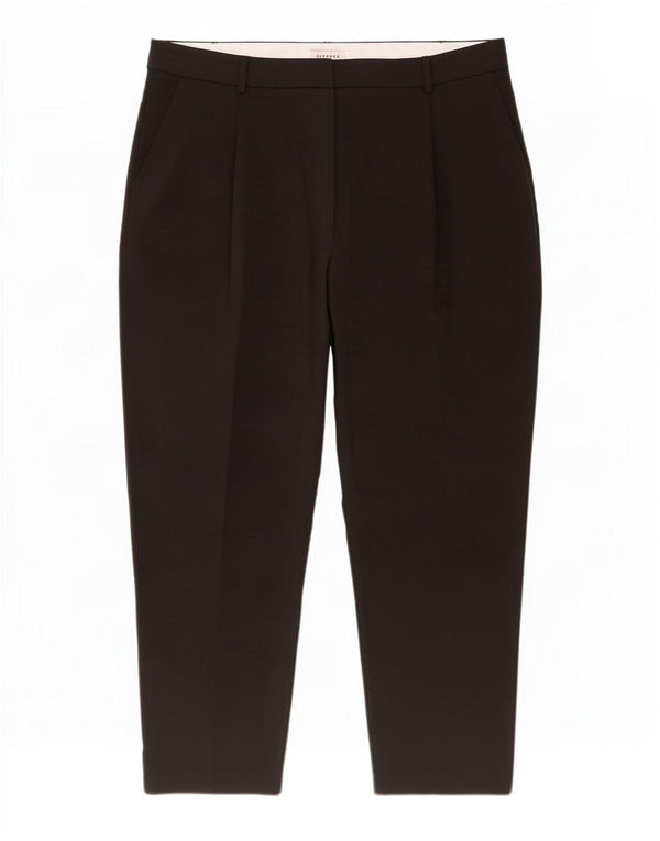 Topshop Damen Tapered Casual Hose UK 18 XL W36 L27 Schwarz Polyester